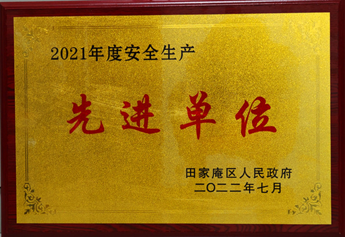 2021年度安全生產先進單位